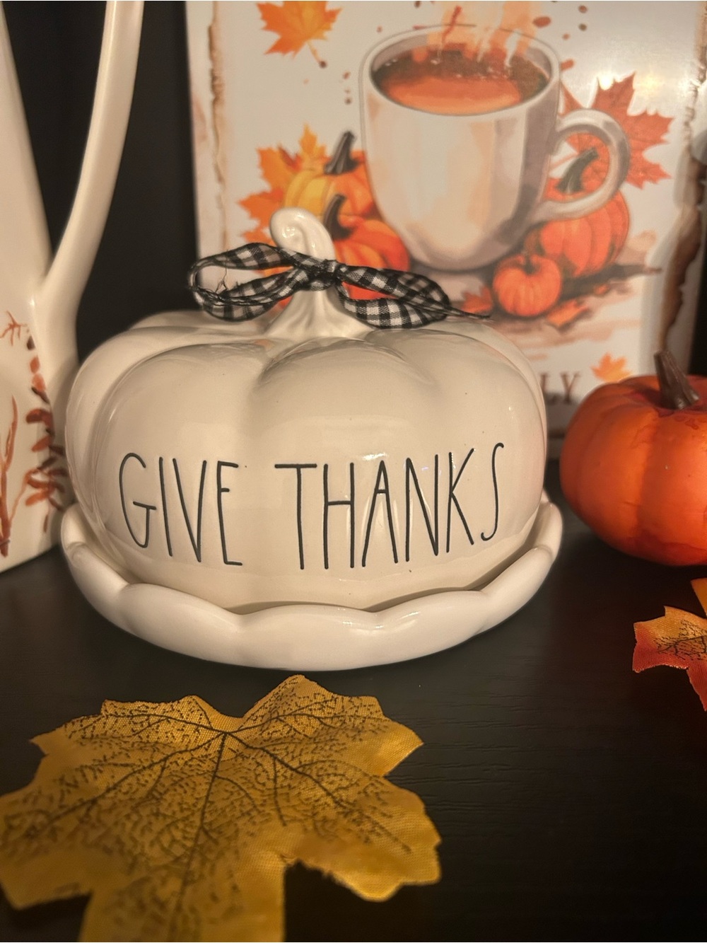Rae Dunn pumpkin shaped butter dish